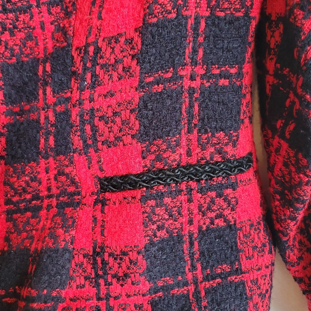 Lanz Petite Small Checkered Jacket - image 4